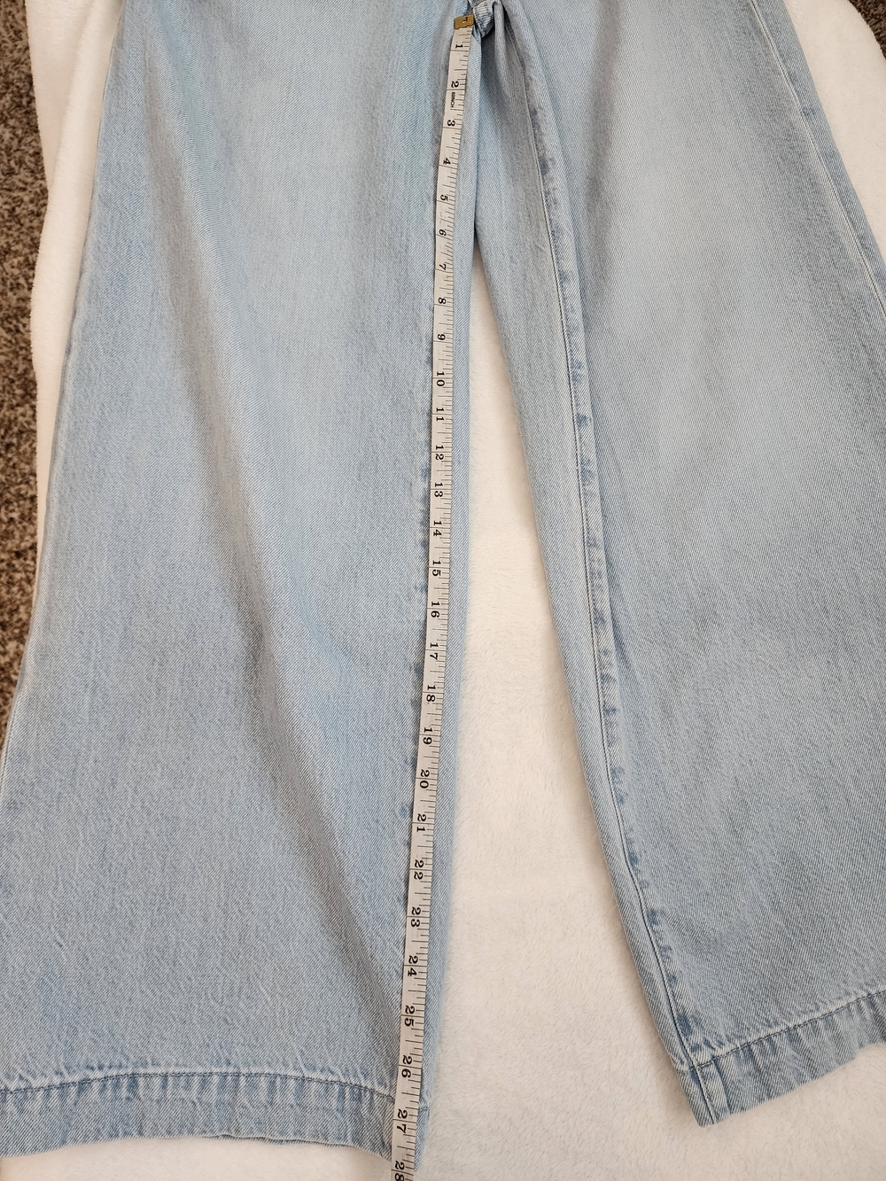 Madewell The Harlow Wide Leg Trouser Jeans Size 24 Light Wash High Rise - Picture 9 of 13